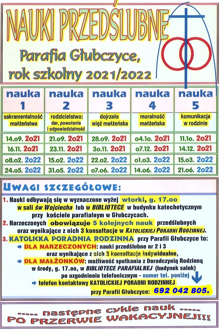Nauki przedślubne 2021/2022